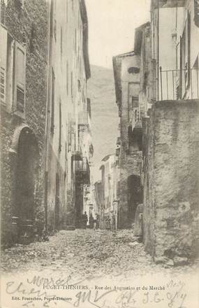 CPA FRANCE 06 "Puget Théniers, Rue des Augustins et du marché".