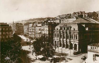 CPSM ALGERIE "Alger, Place Bresson et le Théâtre"