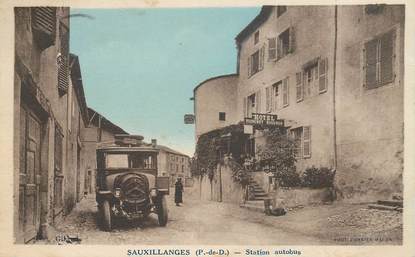 CPA FRANCE 63 "Sauxillanges, station de l'Autobus"