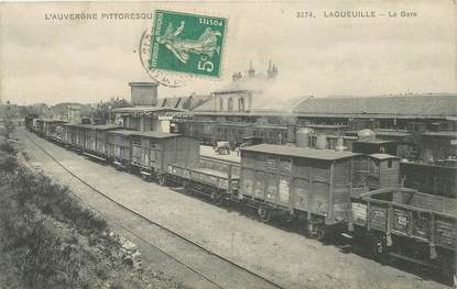 CPA FRANCE 63 "Laqueille, la gare" / TRAIN