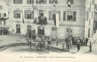 CPA FRANCE 68 " Dannemarie, Visite du Président de la République".