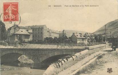 CPA FRANCE 48 " Mende, Pont de Berlière et le petit séminaire".
