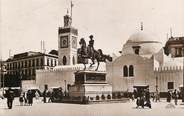 Algerie CPSM ALGERIE "Alger, Statue du Duc d'Orléans et Mosquée Djemaa Djedid"