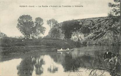 CPA FRANCE 30 "Aubais, La roche ou tranchée à vidourie".