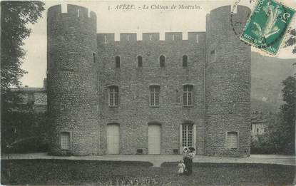 CPA FRANCE 30 " Avèze, Le château de Montcalm".
