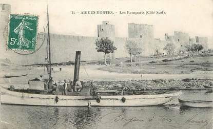 CPA FRANCE 30 " Aigues Mortes, Les remparts".