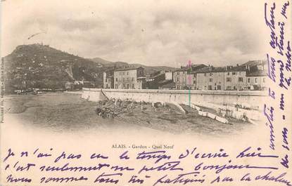 CPA FRANCE 30 " Alès, Gardon, Quai neuf".