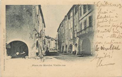 CPA FRANCE 30 " Alès, Place du marché, vieille rue".