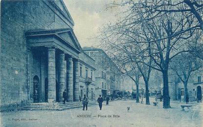 CPA FRANCE 30 " Anduze, Place de Brie".