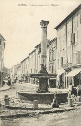 CPA FRANCE 30 " Anduze, Fontaine monumentale".