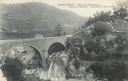 CPA FRANCE 30 "Castelriquet, Route de Valleraugue".