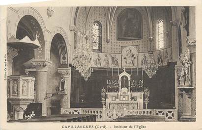 CPA FRANCE 30 "Cavillargues, Intérieur de l'église".