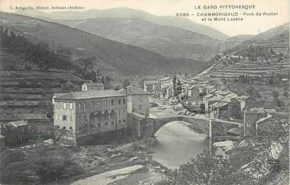 CPA FRANCE 30 " Chamborigaud, Pont de Rastel et le Mont Lozère".