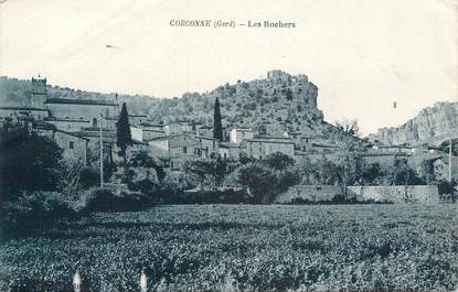 CPA FRANCE 30 " Corconne, Les rochers".