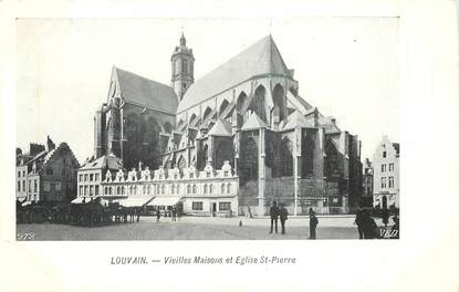 CPA BELGIQUE "Louvain, vieilles maisons et église Saint Pierre"