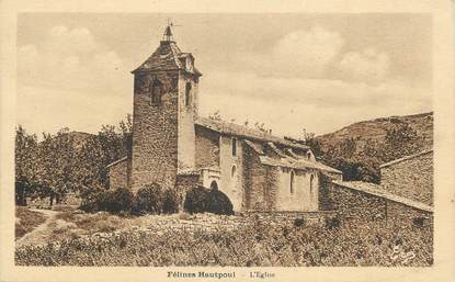 CPA FRANCE 30 " Félines Hautpoul, L'église".