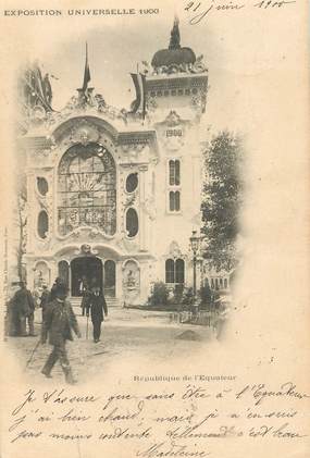 CPA EQUATEUR "Exposition universelle 1900, République de l'Equateur"