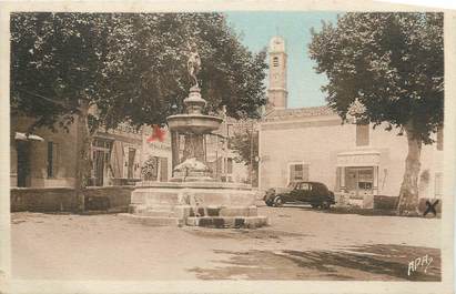 CPA FRANCE 30 " Jonquières St Vincent, Place de la Mairie". / CACHET MILITAIRE