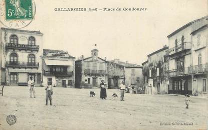 CPA FRANCE 30 " Gallargues, Place du Coudouyer".