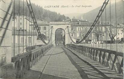 CPA FRANCE 30 " La Levade, Le pont suspendu".