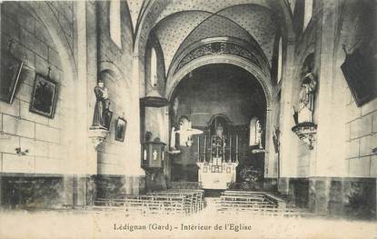 CPA FRANCE 30 " Lédignan, Intérieur de l'église".