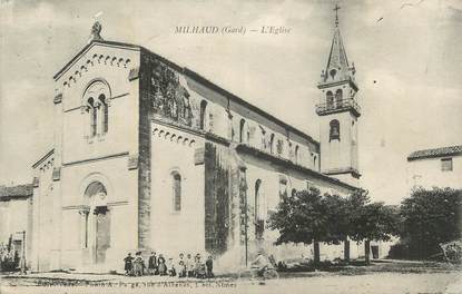 CPA FRANCE 30 " Milhaud, L'église".