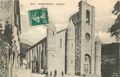 CPA FRANCE 30 " Montpézat, L'église".