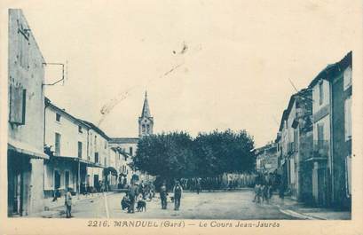 CPA FRANCE 30 " Manduel, Le Cours Jean Jaurès".