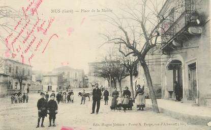 CPA FRANCE 30 " Mus, Place de la Mairie".