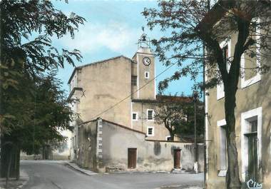 CPSM FRANCE 30 " Montaren, La Mairie, la Poste et la tour de l'Horloge".