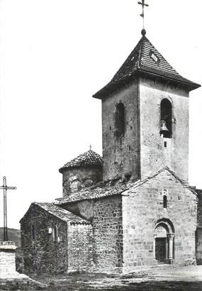 CPSM FRANCE 30 " Meyrannes, Eglise romane, vue générale".