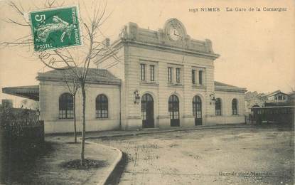 CPA FRANCE 30 "Nimes, La gare de la Camargue".