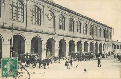 CPA FRANCE 30 "Nimes, La gare".