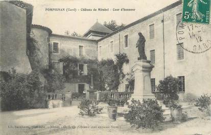 CPA FRANCE 30 "Pompignan, Château de Mirabel, cour d'honneur".