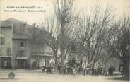 30 Gard CPA FRANCE 30 "Pont St Esprit, Grande Fontaine, Cours du Midi".