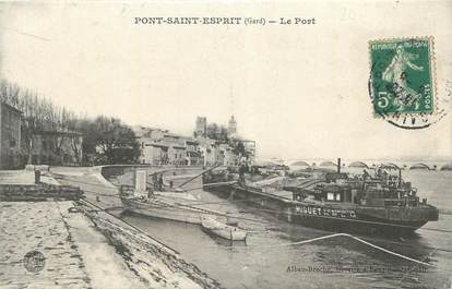 CPA FRANCE 30 "Pont St Esprit, Le port".
