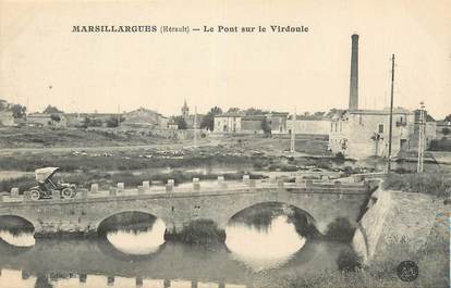 CPA FRANCE 34 " Marsillargues, Le pont sur la Virdoule".