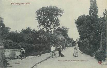 CPA FRANCE 94 "Fontenay sous Bois, Fontaine et rue de Caneaux".