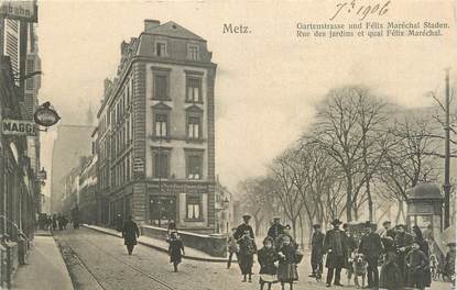 CPA FRANCE 57 " Metz, Rue des jardins et Quai Félix Maréchal".