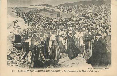 CPA FRANCE 13 "Les Saintes Maries de la Mer, La procession de mai et d'octobre".