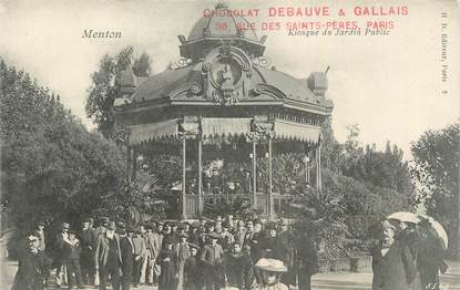 CPA FRANCE 06 " Menton, Kiosque du jardin public".