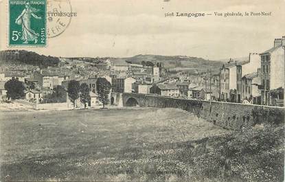 CPA FRANCE 48 "Langogne, Vue générale, Le pont neuf".