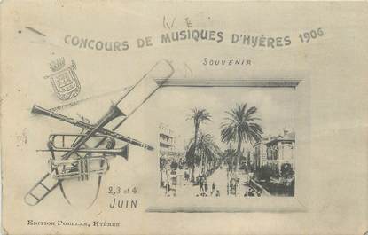 CPA FRANCE 83 " Hyères, Concours de musique de 1906".