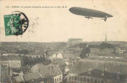 CPA FRANCE 62 " Arras, Le premier dirigeable au-dessus de la ville".