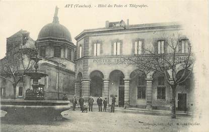 CPA FRANCE 84 " Apt, Hôtel des Postes et Télégraphes".