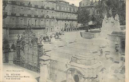 CPA FRANCE 34 " Béziers, Le monument aux morts".