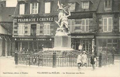 CPA FRANCE 50 " Villedieu Les Poëles, Le monument aux morts".