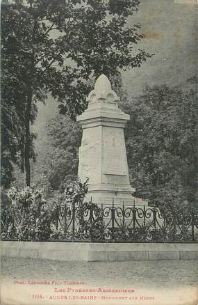 CPA FRANCE 09 " Alus les Bains, Le monument aux morts".