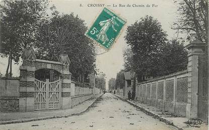 CPA FRANCE 78 "Croissy, la rue du chemin de fer"