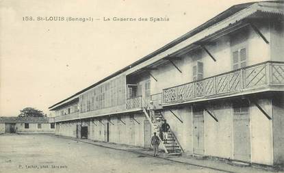 CPA SENEGAL "Saint Louis, la caserne des spahis"